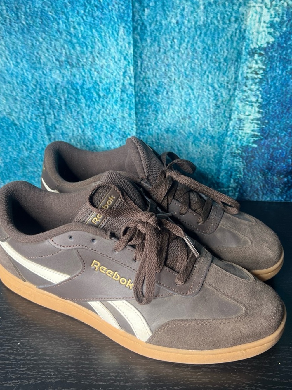 Reebok Brown, White and Gum Classic Athletic Sneakers